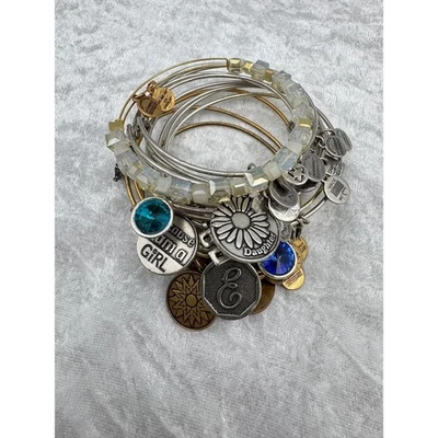 Alex And Ani Lote de 12 Brazaletes Oro Plata Celta Hamsa Búho Amor Dije Expandible Foto 1 de 4