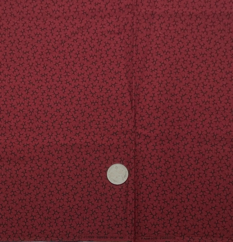 Vintage JINNY BEYER for RJR Fashion Fabrics Wine Abstract Pattern 1.66 yds - Image 1 of 1