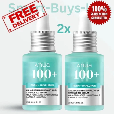 2x Anua PDRN Hyaluronic Capsule 100 Serum 30ml-Anti-Aging Korean Hydrating Serum