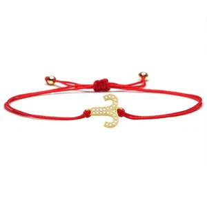 Bracciale Protezione Corda Rossa Ariete Zodiaco - Foto 1 di 3