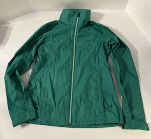 Columbia Waterproof Rain Omni Shield Jacket Lightweight Hooded Green Damen - Bild 1 von 22