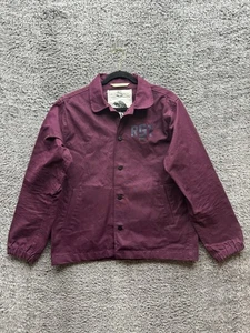 Rouge Territory Graphic Logo Button-Up Long Sleeve Shirt Burgundy Mens Size XS - Picture 1 of 15