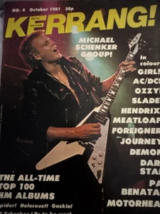 KERRANG! ISSUE 4 OCTOBER 1981  SCHENKER COVER AC/DC, OZZY, MOTORHEAD - Picture 1 of 2