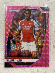 2024-25 Panini Prizm Premier League William Saliba #20 Pink Mosaic - Picture 1 of 2