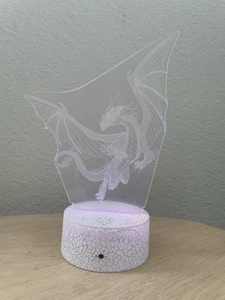 Dragon Lamp 7 Colors 3d Little Dragon Led Table Lamp Night Light - Picture 1 of 6