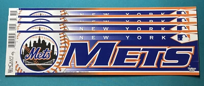 New York METS VINYL Bumper Sticker MLB  Wincraft LICENSED MADE IN U.S.A. - Image 1 of 4