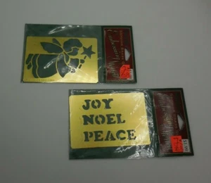 2 Darice Prägeschablonen echt Messing Weihnachten Urlaub Stencil 1998 - Bild 1 von 4