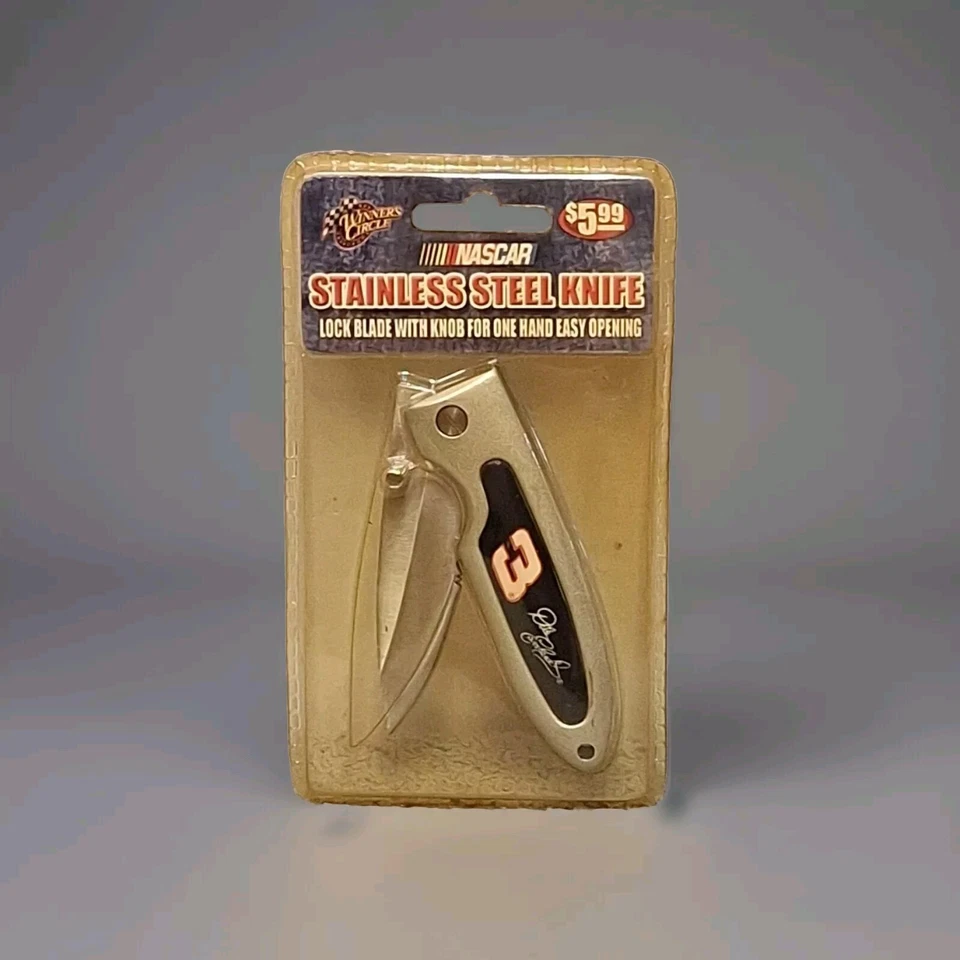 Faca de bolso dobrável Dale Earnhardt Sr #3 NASCAR lâmina de aço inoxidável. - Imagem 1 de 4