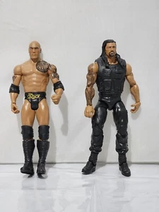 WWE The Rock Figure Mattel Basic 7" Dwayne Johnson & Roman Reigns The Bloodline - Foto 1 di 4