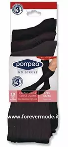 6 Paia di Calze da uomo Pompea lunghe in microfibra a coste medie art Coste L - Imagen 1 de 2