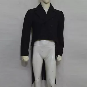 Black wool Regency Tailcoat, 18th Century Tailcoat - Picture 1 of 3