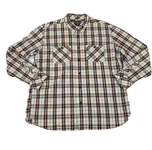 Lucky Brand Men's Size 2XL XXL Plaid Western Button-Front Long Sleeve Shirt - Picture 1 of 12