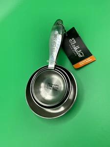 Nuevo~JUEGO DE VASOS MEDIDORES TL MULINO 4 PIEZAS ACERO INOXIDABLE - Imagen 1 de 2