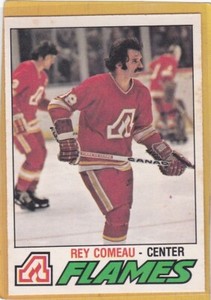 1977-78 O PEE CHEE HOCKEY REY COMEAU #346 FLAMES EXMT/NM *A9592