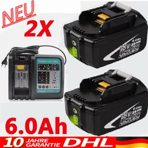2x18V 6000mAH Akku Für Makita BL1850 BL1830 LXT BL1860B Led Anzeige+Ladegerät DP - Bild 1 von 43