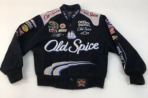 Vintage Tony Stewart Old Spice Racing Jacket Coat NASCAR JH Design YOUTH XS