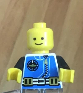 LEGO clásico torso azul buzo con cabeza de perno sólido - Imagen 1 de 2