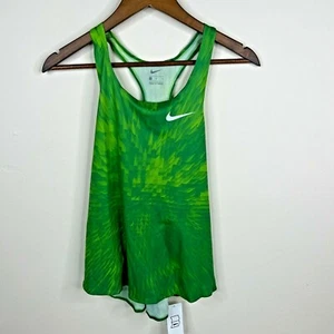 Nike Damen Abstract Green Digital Elite Running Tank Medium Neu Mit Etikett - Bild 1 von 8