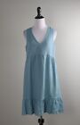 CYNTHIA ROWLEY New York NWT Vintage Look 100% Linen Tank Dress Size Small