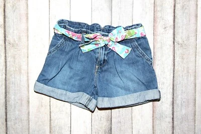 OshKosh Genuine Kids Girl's Size 5T Blue Denim Jean Cuffed Shorts - Image 1 of 4