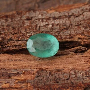 1.59 Ct Certified Natural Emerald Zambia Oval Cut Faceted 8x6 MM Loose Gemstone - Picture 1 of 3