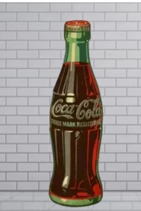 Coca Cola Bottle  Porcelain Enamel Heavy Metal 36 x10  inches - Picture 1 of 11