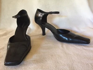 NINE WEST Women’s shoes heels ankle strap BLACK SIZE 9 - Picture 1 of 8