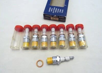 NOS Vintage Auburn Triple Electrode Chrome Plated Torque Tip Spark Plugs EL 410 - Image 1 of 4