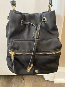 LAUREN Ralph Lauren Women’s Bag Black One Size Debby Drawstring Extra Clean - Picture 1 of 13