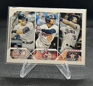 2023 Topps #241 AL RBI Leaders (Aaron Judge / José Ramírez / Kyle Tucker) - Picture 1 of 2