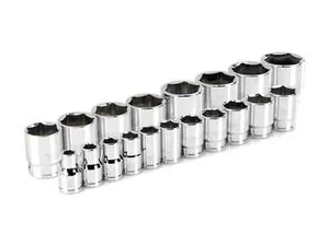 TEKTON 1/2 Inch Drive 6-Point Socket Set, 19-Piece (3/8-1-1/2 in.) | SHD92009 - Picture 1 of 4
