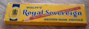 WOLFF'S ROYAL SOVEREIGN BRITISH MADE HB toughened lead PENCILx3 in original box - Foto 1 di 5