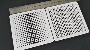 Stencil Mylar quadrati riutilizzabili motivo geometrico parete corpo parete struttura vernice viso - Foto 1 di 3