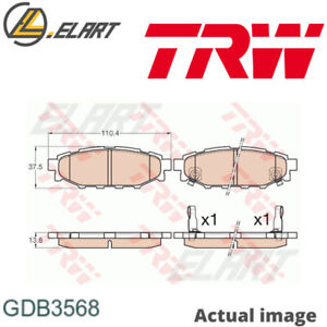 DISC BRAKE PADS SET  FOR SUBARU TOYOTA FORESTER SH FB20 EE20Z BRZ FA20D TRW