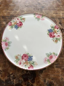 Mikasa Bone China Cake Plate With Rosemead Rose Flower Bouquet Japan 115/8" - Picture 1 of 3