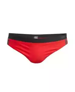 Jockey Men's Red Swimming Brief Swim Slip Swimsuit Swimwear Trunk 32 Pool Bath S - Picture 1 of 7