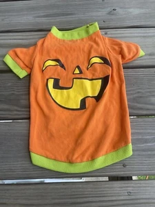 Camiseta Disfraz Perro Talla Mediana Halloween Calabaza Naranja Negra Manga Corta - Imagen 1 de 2