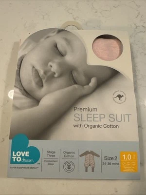 NUEVO CON ETIQUETAS LOVE TO DREAM TALLA 2 (24-36 MESES) ALGODÓN ORGÁNICO PREMIUM TRAJE DE DORMIR Foto 1 de 4