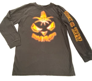 T-shirt Halloween dolcetto o scherzetto bambini ragazzi taglia grande nera e arancione - Foto 1 di 5