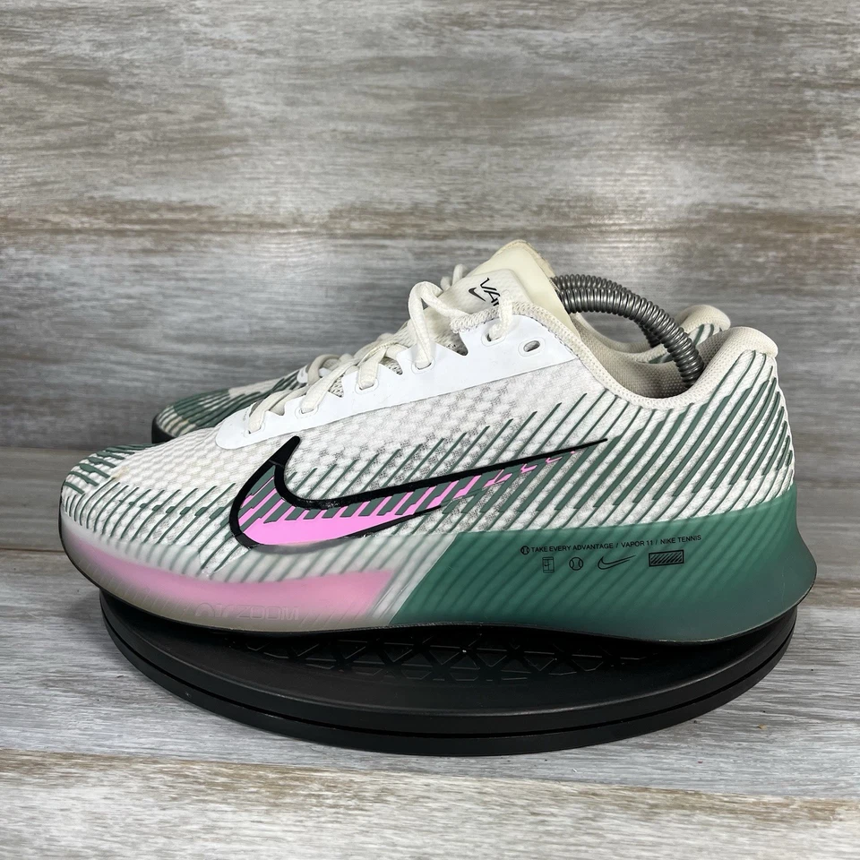 Nike Women’s Air Zoom Vapor 11 DR6965-109 Court Green Pink Tennis Shoes Size 9 - Image 1 of 4