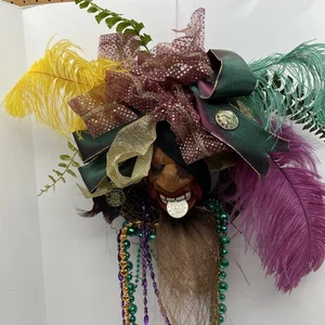 Gasparilla Pirate Festival Front Door Wreath 10" Coconut Beads Decor Decoration - Picture 1 of 13