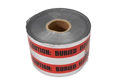 Cinta de barricada enterrada detectable Scotch 408 6 pulgadas x 1000 pies línea eléctrica de precaución Foto 1 de 4