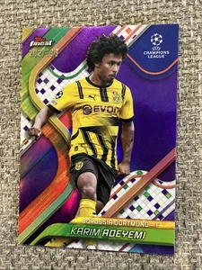 Topps Finest UEFA Club Comp 2024-25 Karim Adeyemi Dortmund #'d/299 púrpura 🔥 - Imagen 1 de 2