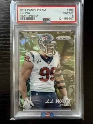 Panini Prizm J.J. Watt 2014 camuflaje Prizm SSP #188 Texans impresión corta Foto 1 de 2
