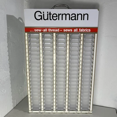 Vintage Gutermann 100 Thread Spool Display Storage Cabinet Case, Approx 24x16 - Image 1 of 4