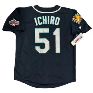 Ichiro Suzuki 2001 Seattle Mariners Jersey w/ All Star Patch Men’s Size Large - Picture 1 of 4