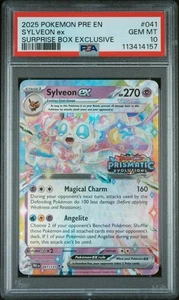 PSA 10 Pokemon TCG 2025 Pokemon Pre En-Prismatic Evolutions #041 Sylveon Ex - Picture 1 of 2
