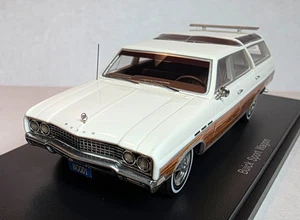 BoS/Best of Show 1:43 1965 Buick Skyroof Custom Sportwagon Arctic White/Wood - Picture 1 of 5
