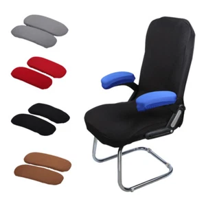 1Pairs Office Chair Armrest Covers Removable Arm Rest Stretch Protector Cover - Picture 1 of 15