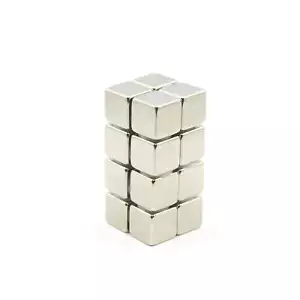 4 Pcs 1/2" x 1/2" x 1/2" (12.7mm³) large strong Neodymium block magnets N35 DIY - Picture 1 of 3